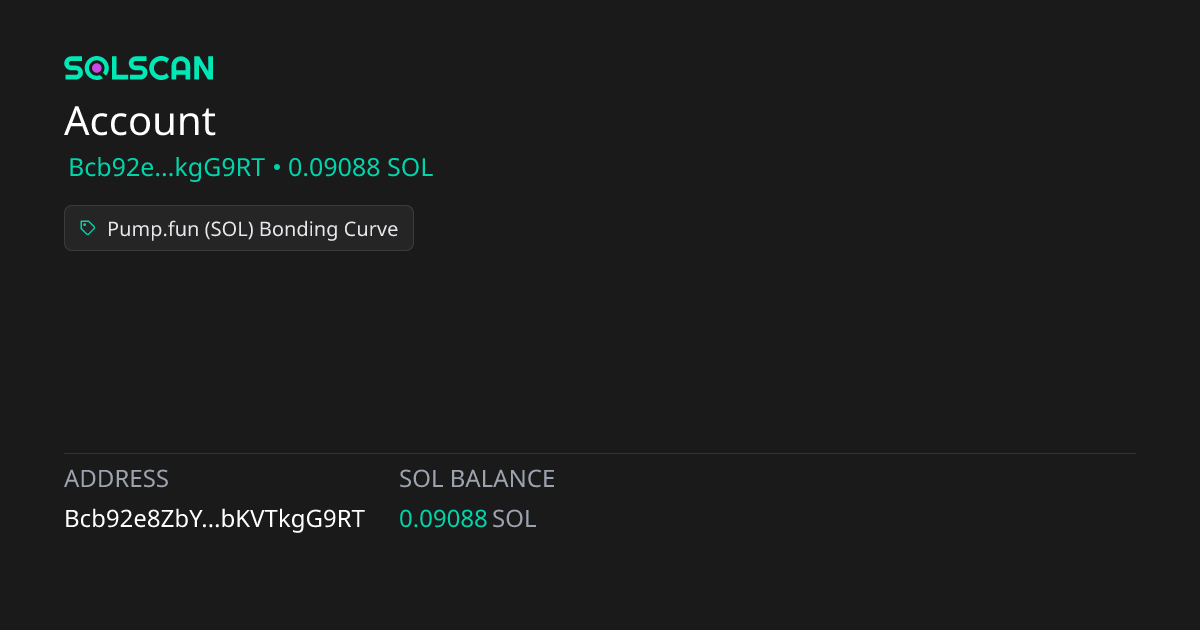 Pump.fun (SOL) Bonding Curve | Account ...