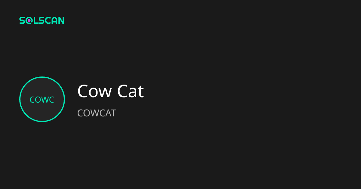 Cow Cat (COWCAT) Token Tracker| Address ...