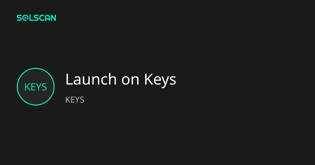 Launch on Keys (KEYS) Token Tracker| Address ...