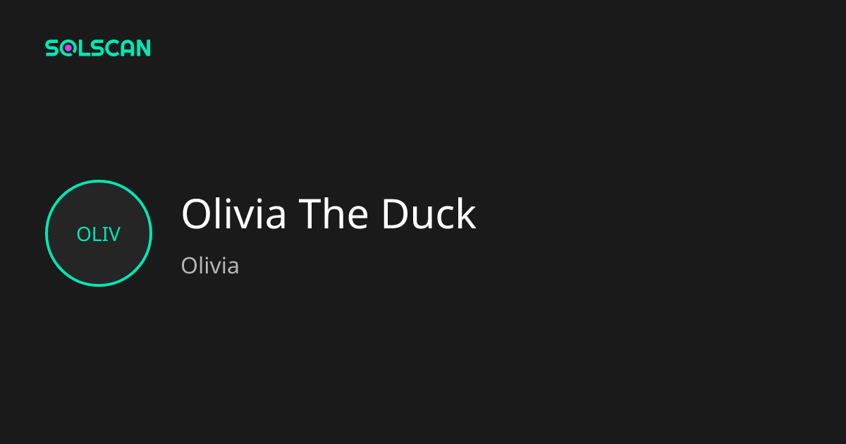 Olivia The Duck (Olivia) Token Tracker| Address ...