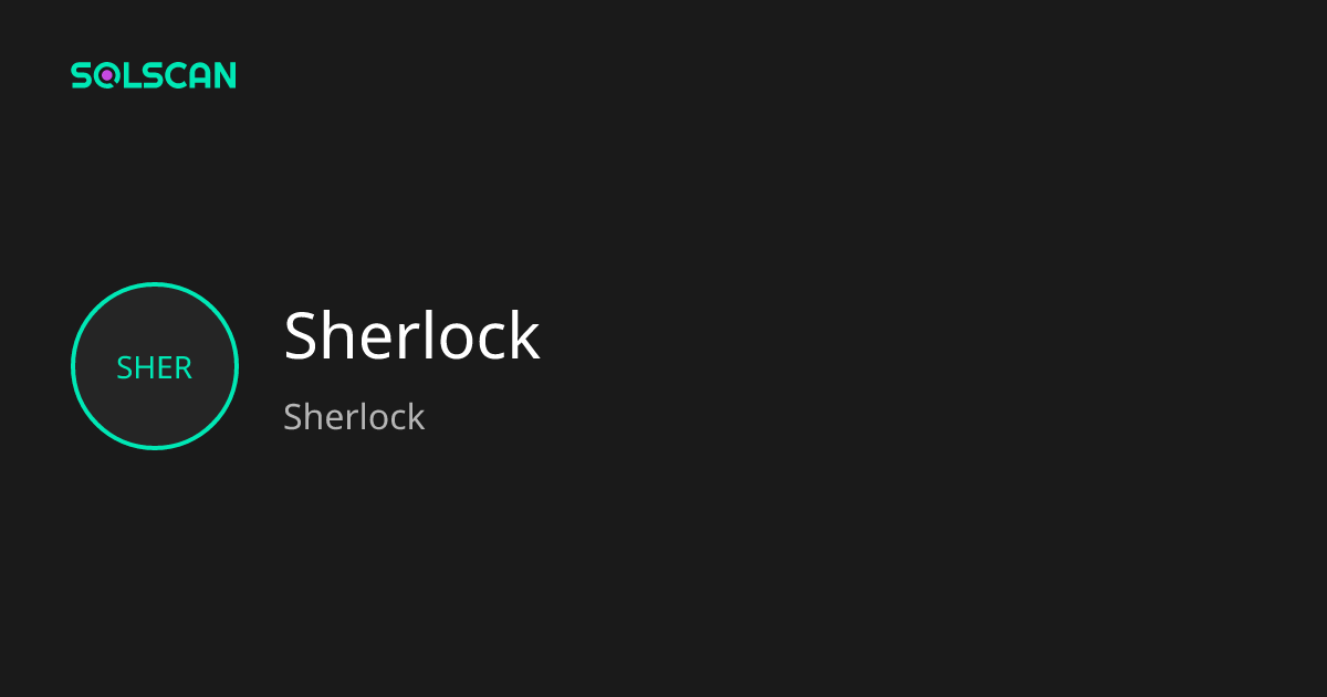 Sherlock (Sherlock) Token Tracker| Address ...
