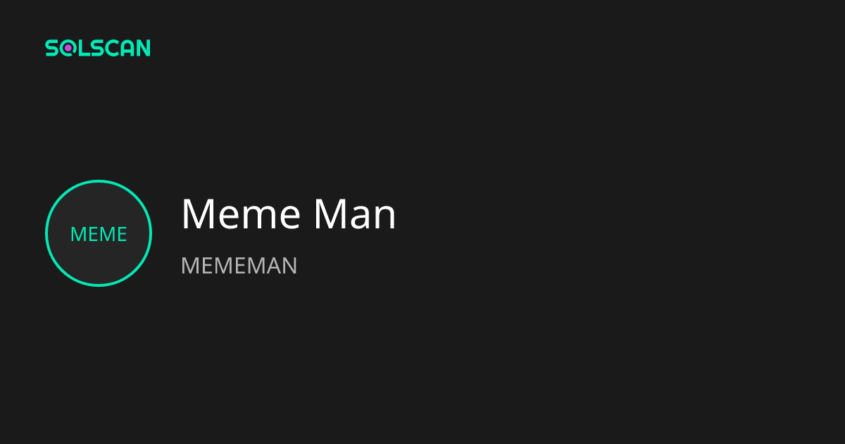 Meme Man (MEMEMAN) Token Tracker| Address ...