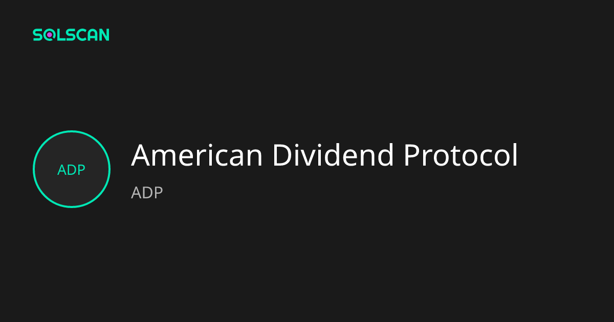 American Dividend Protocol (ADP) Token Tracker| Address ...
