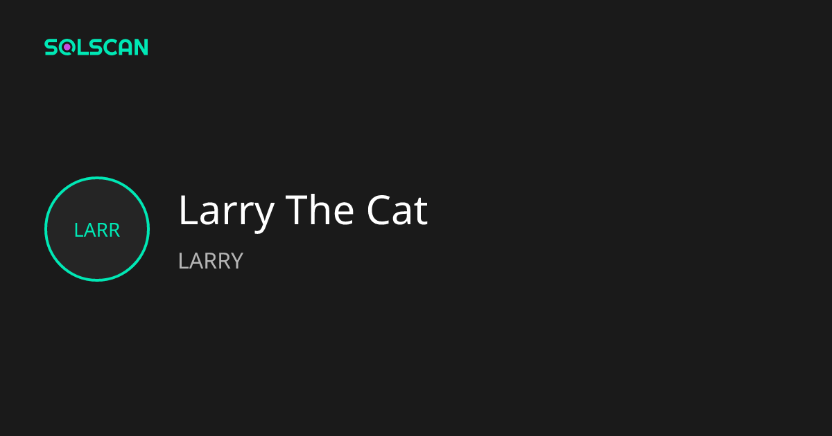 Larry The Cat (LARRY) Token Tracker| Address ...