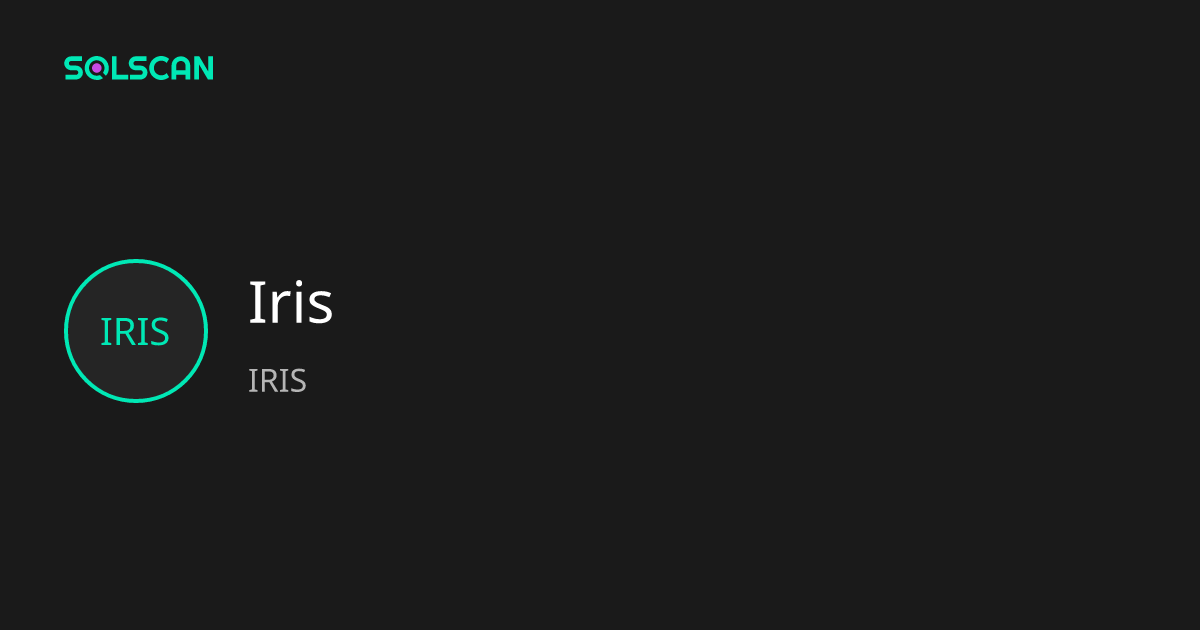 Iris (IRIS) | Solscan