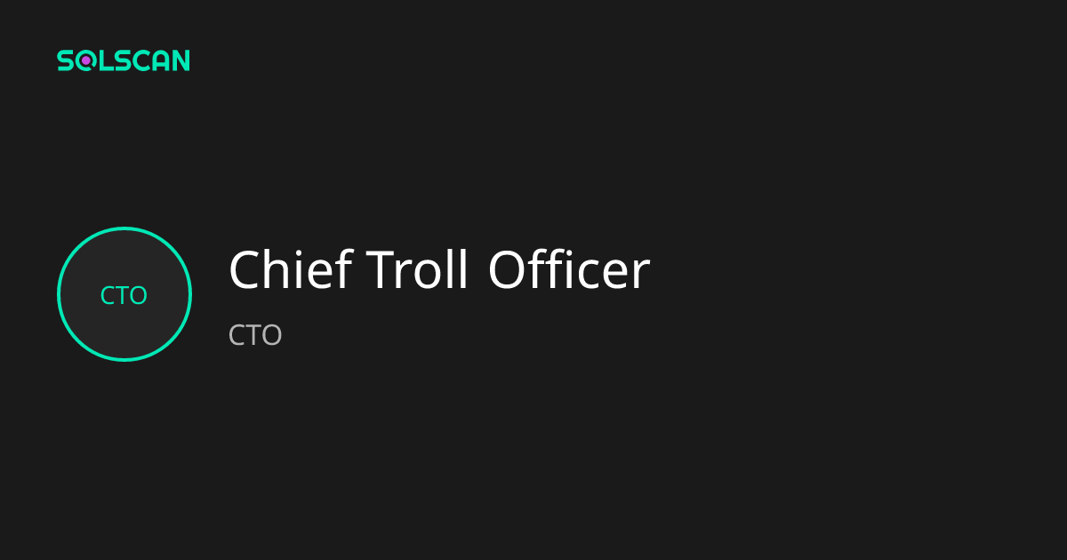 Chief Troll Officer (CTO) Token Tracker| Address ...