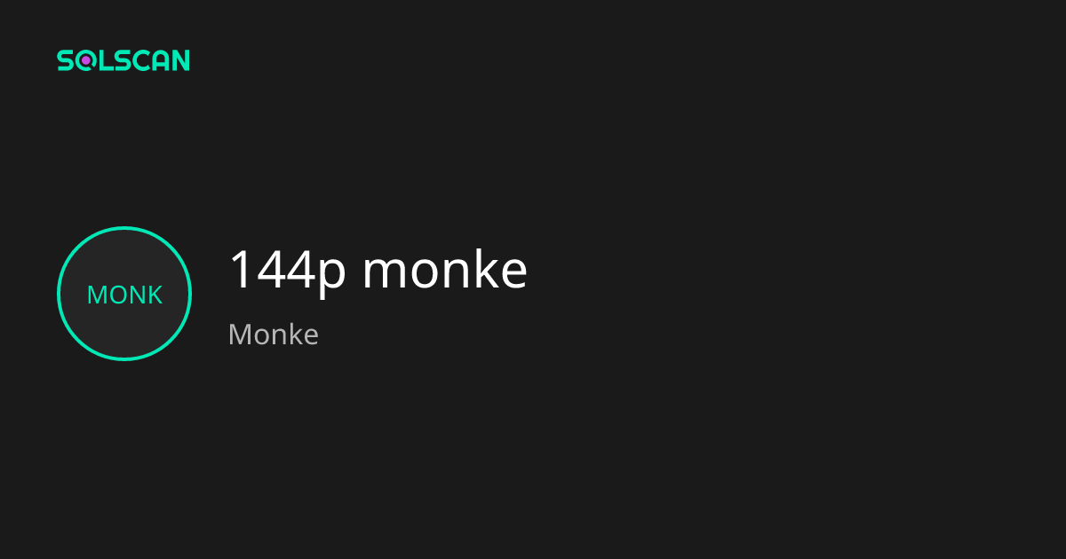 144p monke (Monke) Token Tracker| Address ...