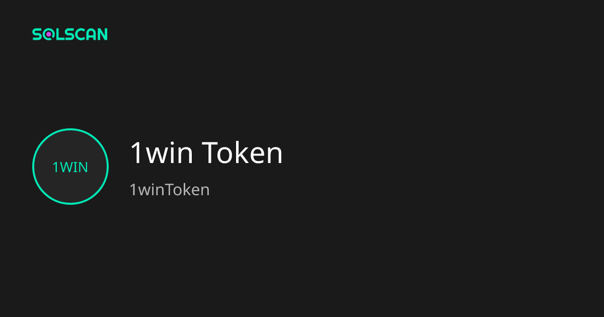 1win Token (1winToken) Token Tracker| Address ...