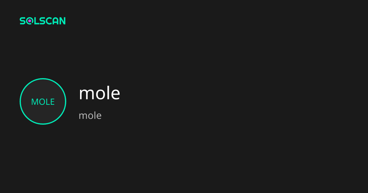 mole (mole) Token Tracker| Address ...