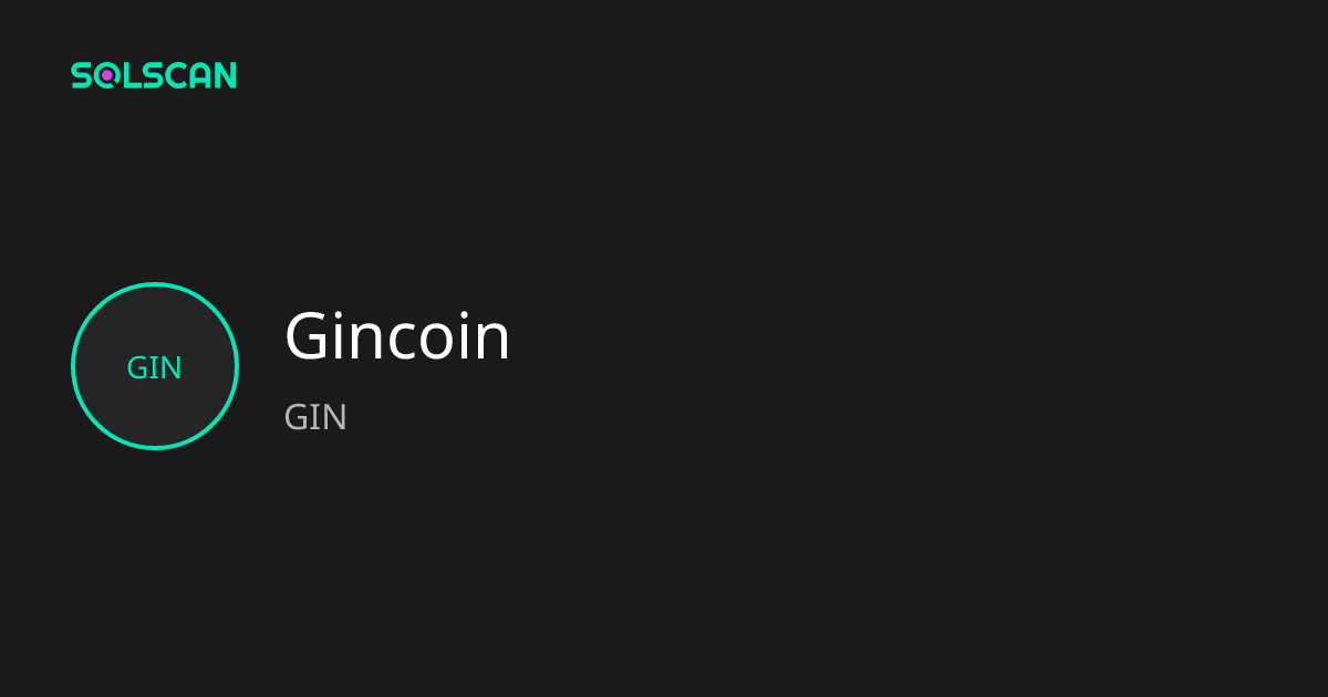 Gincoin (GIN) Token Tracker| Address ...