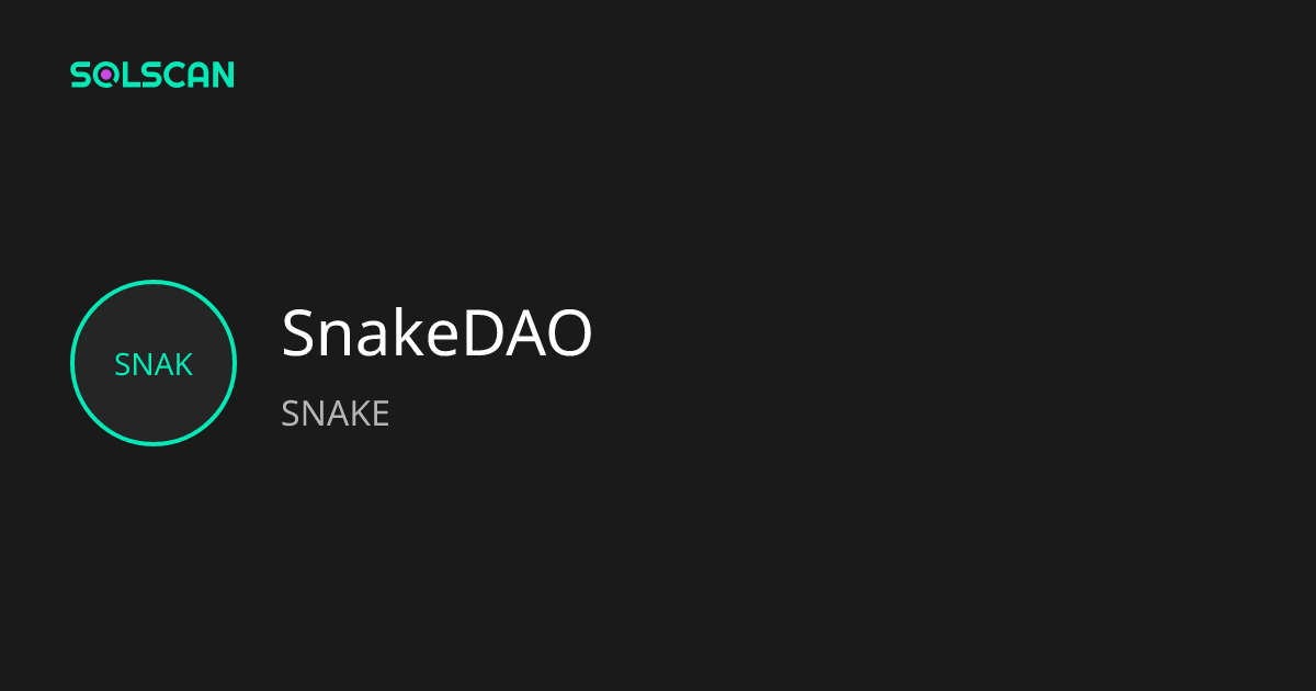 SnakeDAO (SNAKE) Token Tracker| Address ...