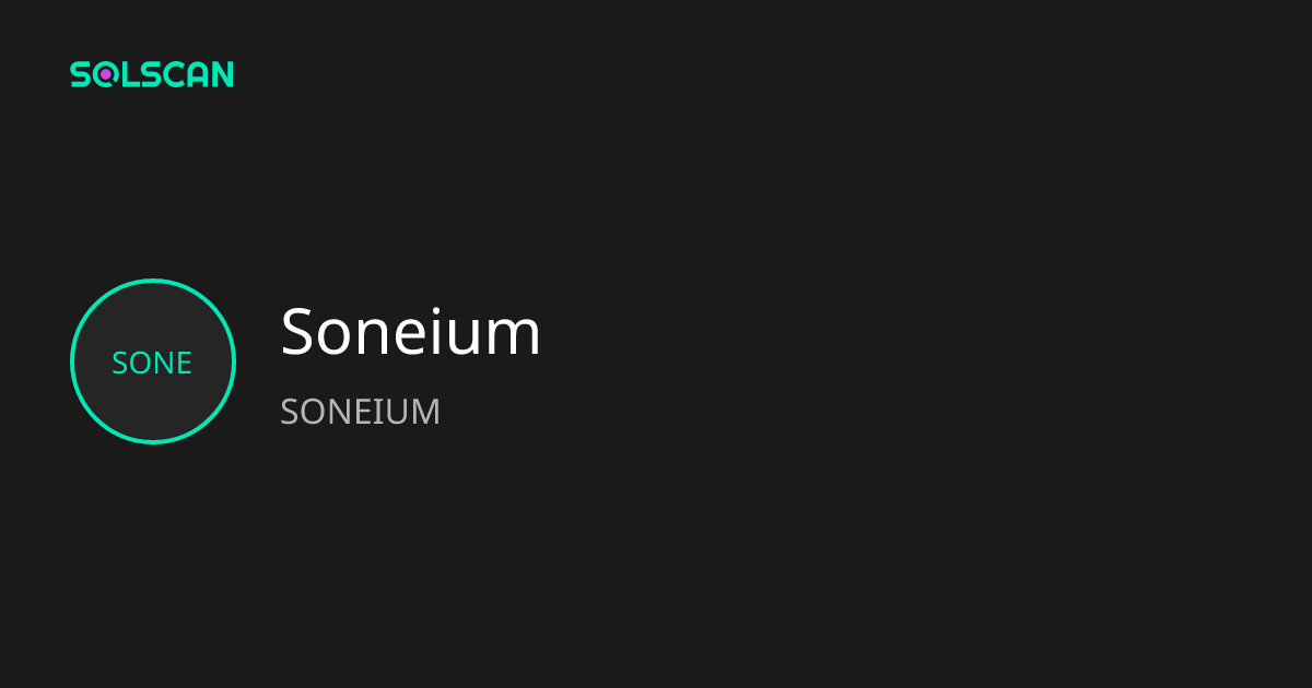 Soneium (SONEIUM) Token Tracker| Address ...