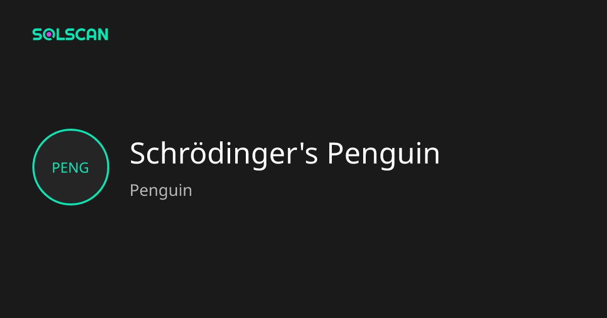 Schrödinger's Penguin (Penguin) Token Tracker| Address ...