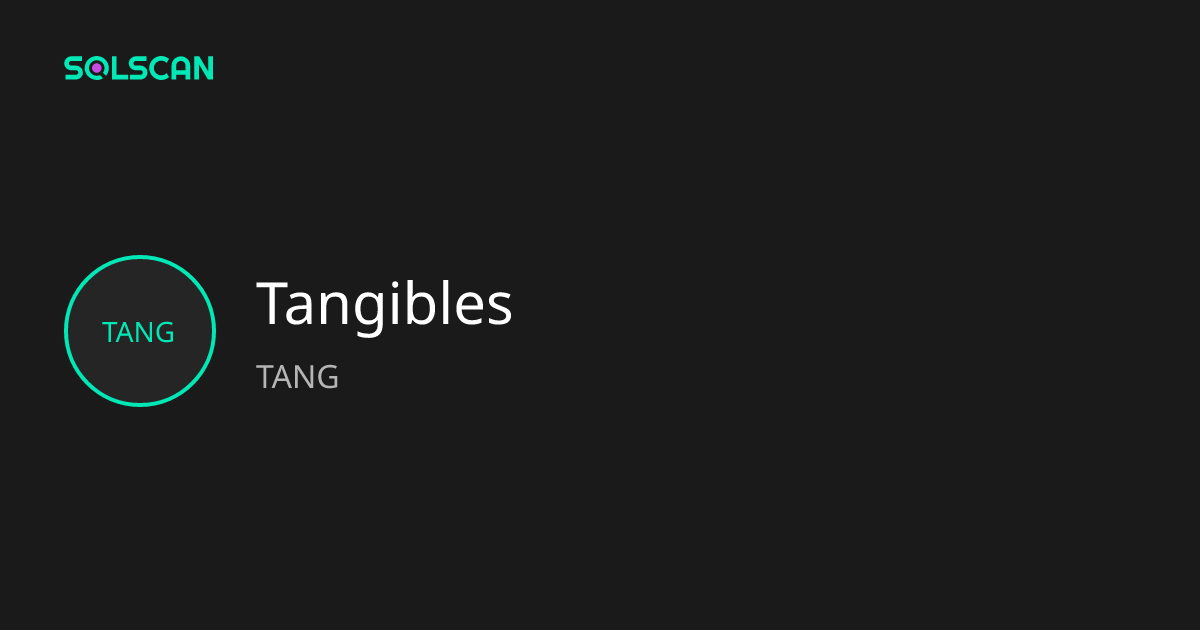 Tangibles (TANG) Token Tracker| Address ...