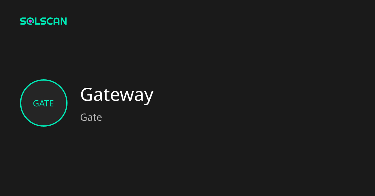 Gateway (Gate) Token Tracker| Address ...