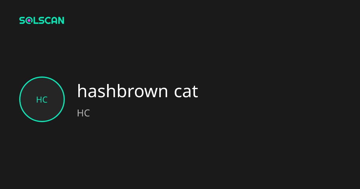 hashbrown cat (HC) Token Tracker| Address ...